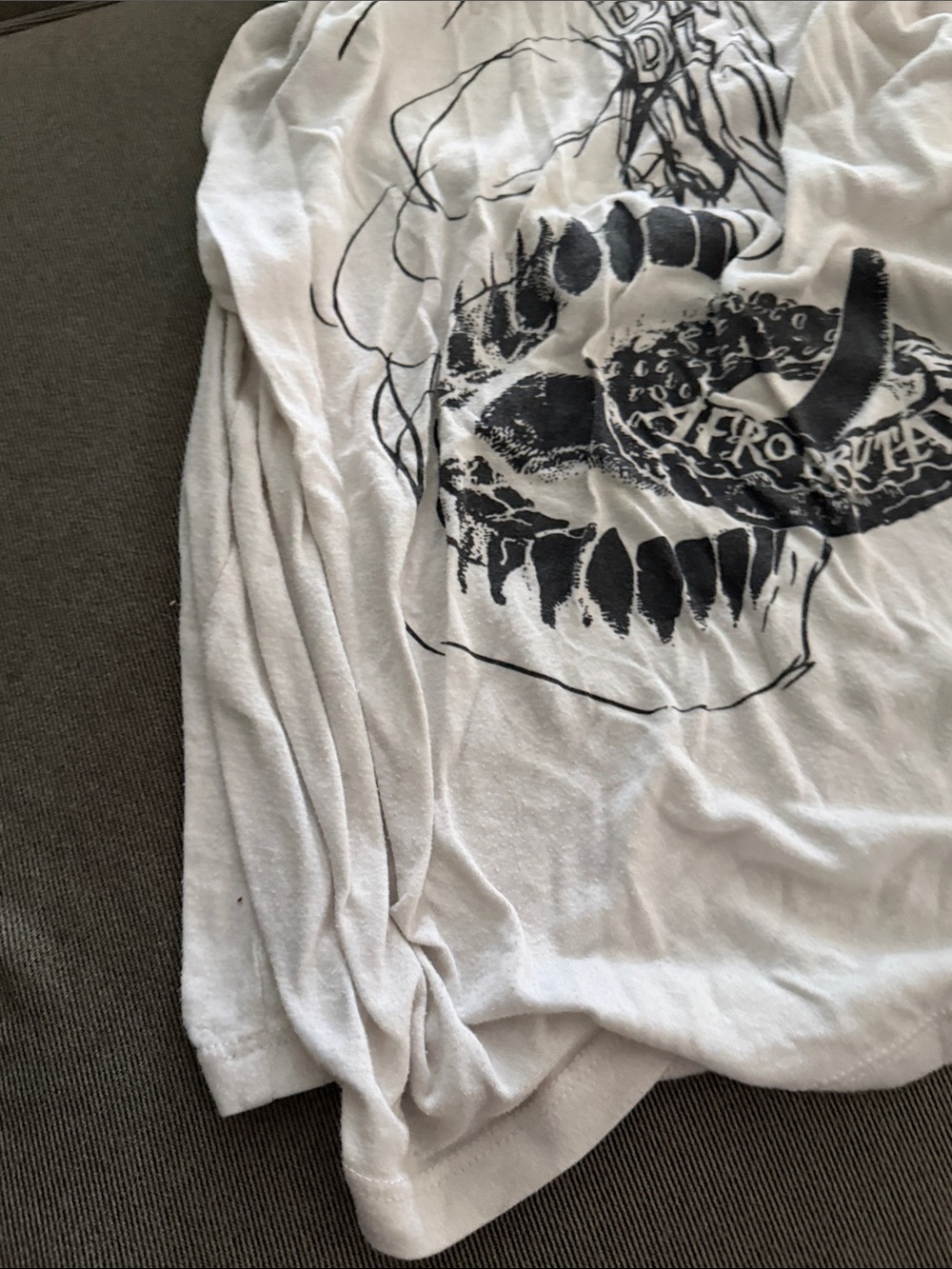 White Women's Muscle tank with Afrobrutality graphic